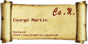 Csurgó Martin névjegykártya