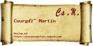 Csurgó Martin névjegykártya